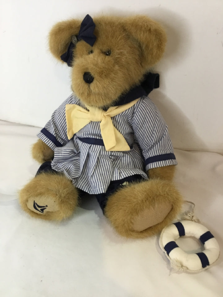 Boyd's Brown/Blue Faux Fur Stuffed Bear Holiday Item