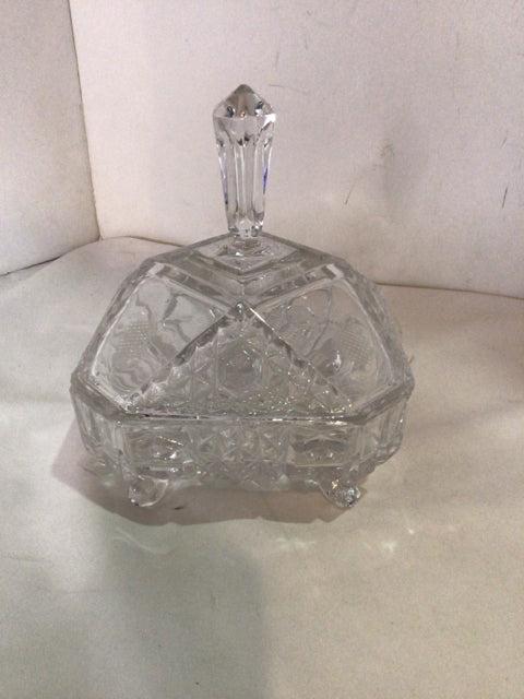 Candy Clear Glass Lidded Dish
