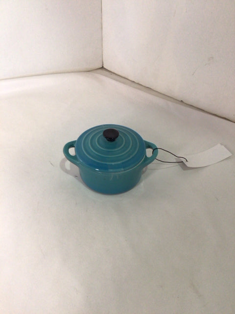 Teal Ceramic Lidded Bowl