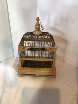 Rustic Natural Wood Bird Cage