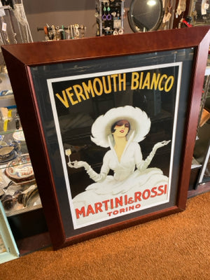 Advertisments Black/Multi Woman Framed Art