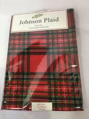 Table Cloth Red/Green Plaid Holiday Item