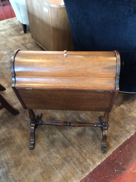 Vintage Wood Sewing Brown Stand