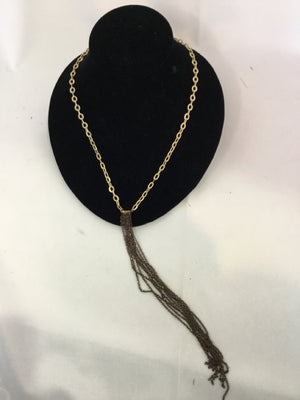 Gold/Brown Chain Necklace