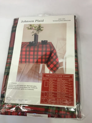 Table Cloth Red/Green Plaid Holiday Item