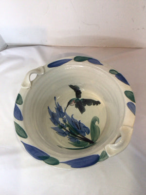 White/Blue Pottery Bowl