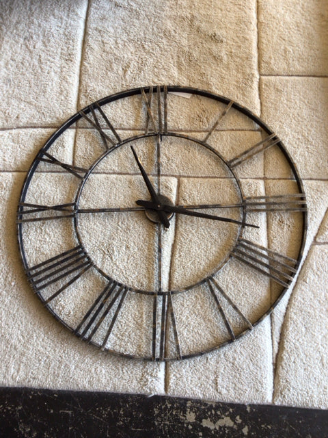 Wall Metallic Metal Clock