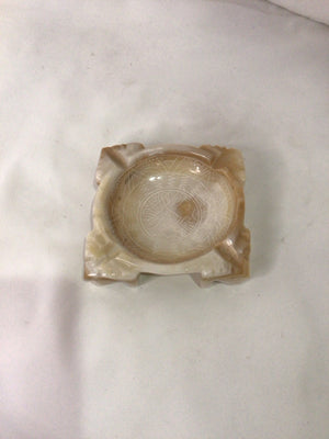 Cream/Brown Marble Ashtray
