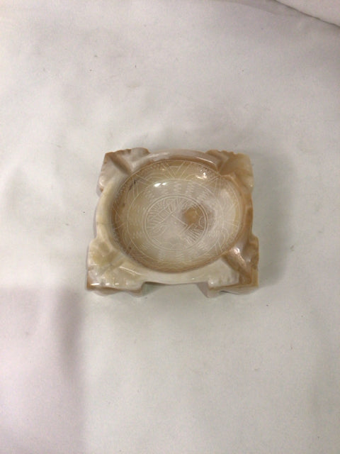 Cream/Brown Marble Ashtray