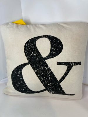 White/Black Cotton Pillow