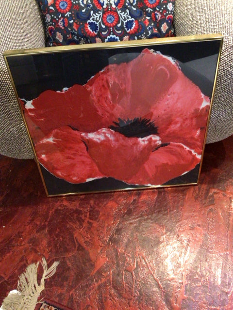 Red Flower As Is Framed Art