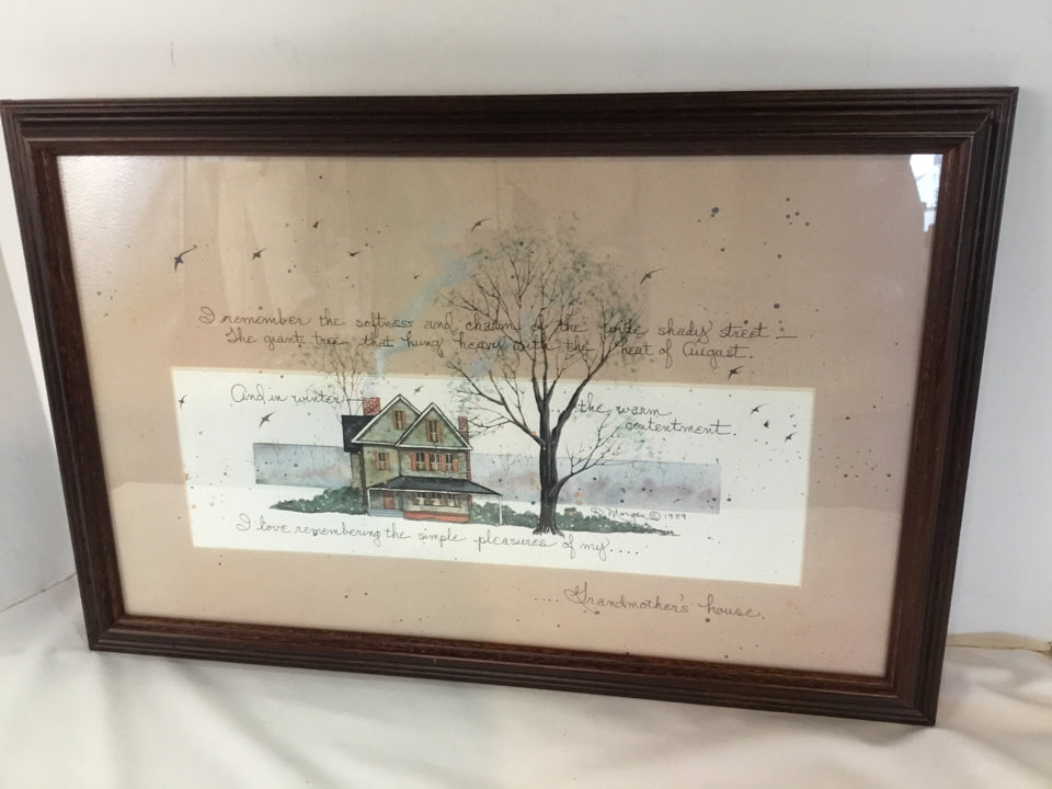 Multi-Color House Framed Art