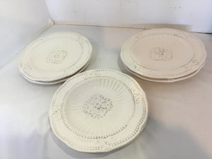 American Atelier Set of 6 White Ceramic Salad Plate Set