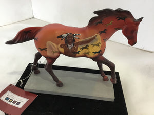 Multi-Color Horse w/Box Figurine