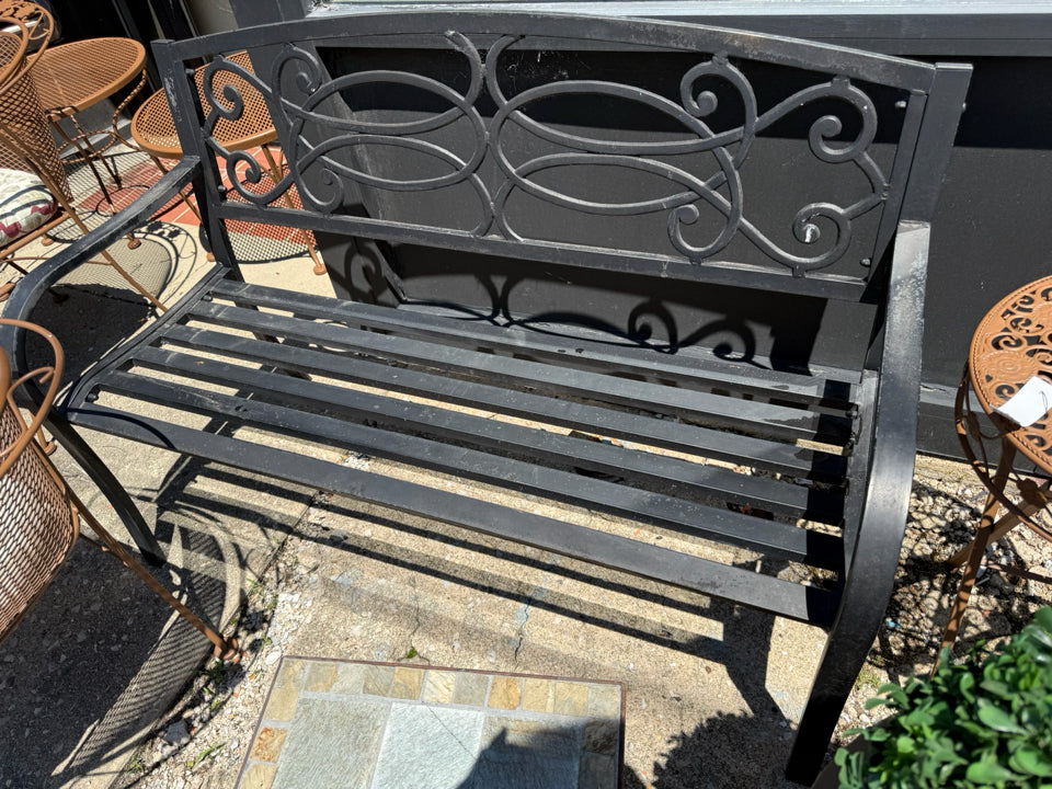 Black Aluminum Bench