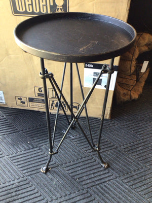 Industrial Metal Round Bronze Table