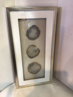 Shadow Box Gray Stone Framed Art