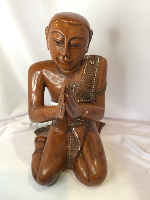 Oriental Brown Buddha Figurine