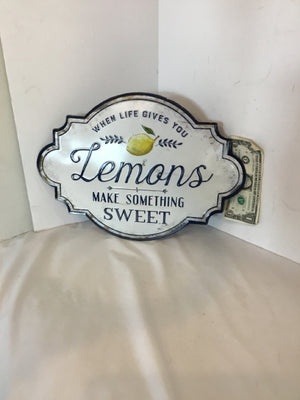 Metal Lemons Wall Decoration Art