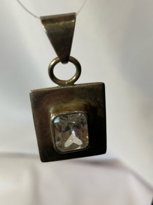 Sterling Silver Square Pendant