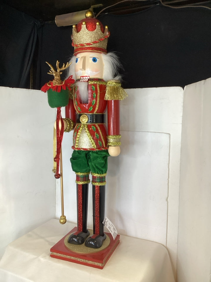 Christmas Red/Black Wood Nutcracker Holiday Item