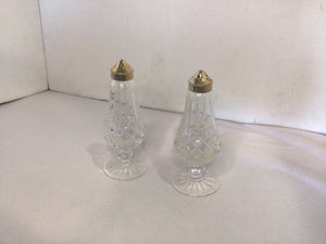 Waterford Vintage Clear/Silver Crystal Salt & Pepper