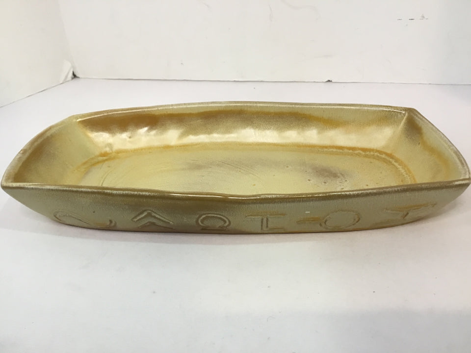 FRANKOMA Vintage Gold Pottery Rectangle Baking Dish