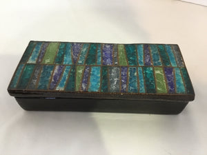 Trinket Ceramic Blue/Purple Box