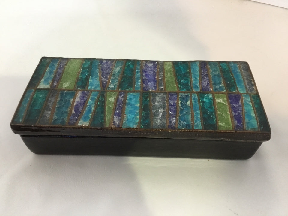 Trinket Ceramic Blue/Purple Box