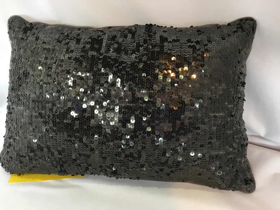 Gray Sequins Pillow