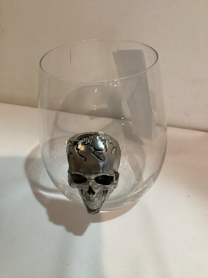 The Queen's Jewels Glam Clear Glass Skull Glass