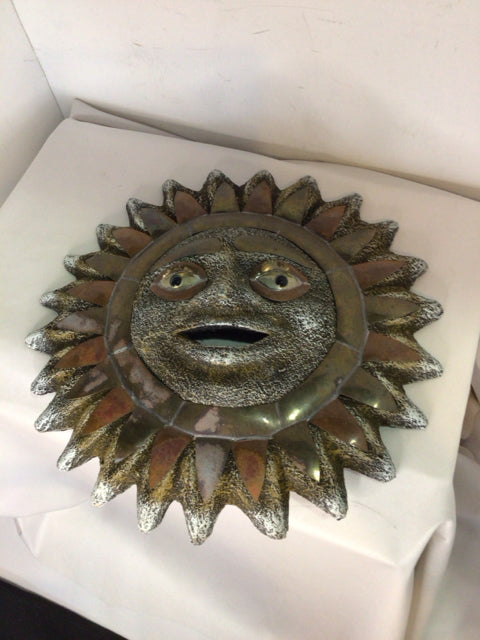 Outdoor/Outside Ceramic/Metal Sun Bronze Wall Decoration Art