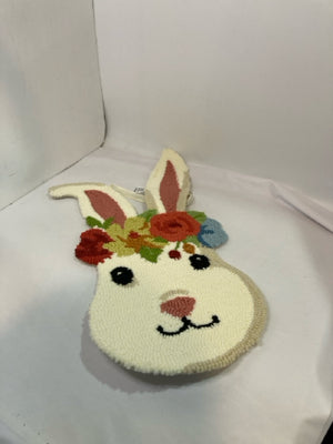 Easter Polyester Bunny Rug White/Multi Wall Decoration Art