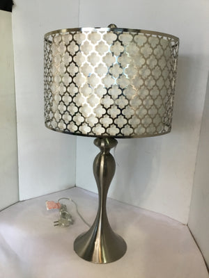 Silver Metal Cut Out Lamp