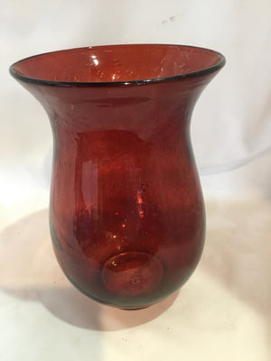 Red Glass Vase