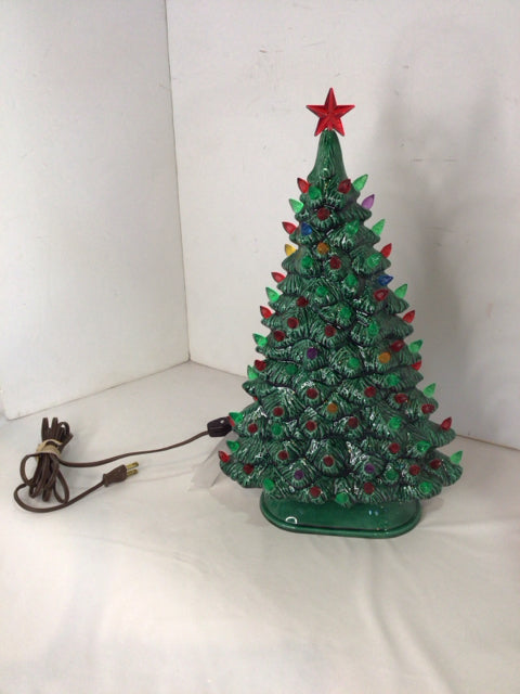 Christmas Green Ceramic Vintage Holiday Item