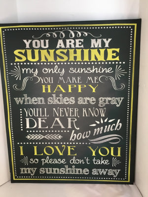 Black/White Words Stretch Canvas Art
