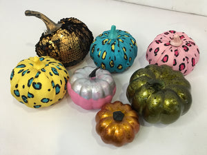 Fall Multi-Color Styrofoam In Bag Pumpkin 7 Pieces Holiday Item