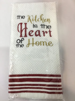 Hand Towel White/Red Towel