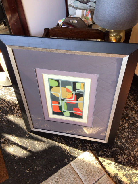 Abstract Multi-Color Framed Art
