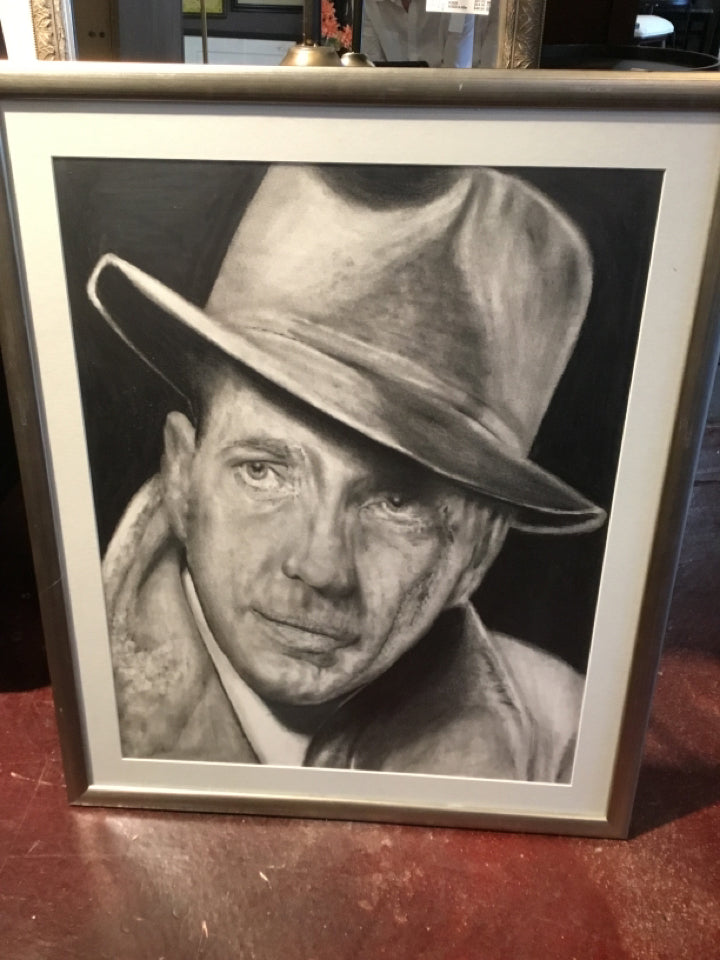 Gray/White Bogart Framed Art