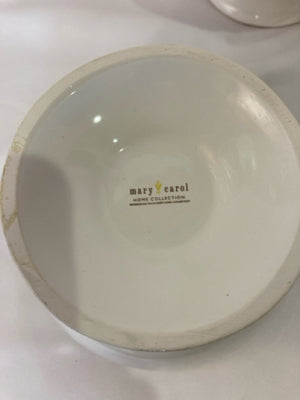 Mary Carol Set of 4 White Ceramic Bowl Set