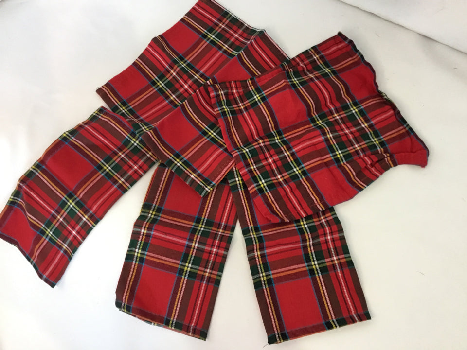 Set of 8 Red/Multi Cotton Napkins