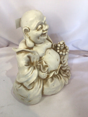 Cream Resin Buddha Figurine