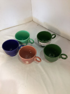 Fiesta Vintage Set of 5 Multi Ceramic Coffee Cup Set