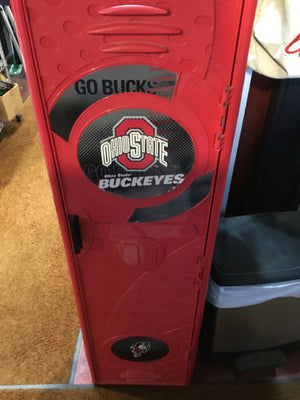 Red/Black Plastic Ohio State Buckeye Lockers