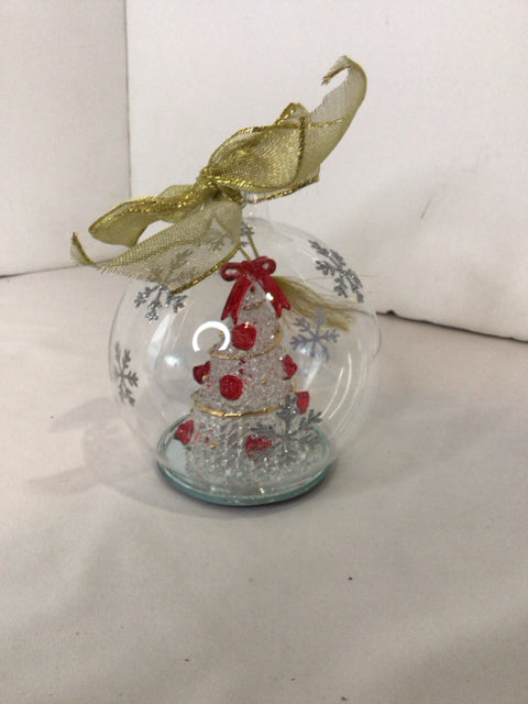 Lenox Clear/Red Glass Holiday Item