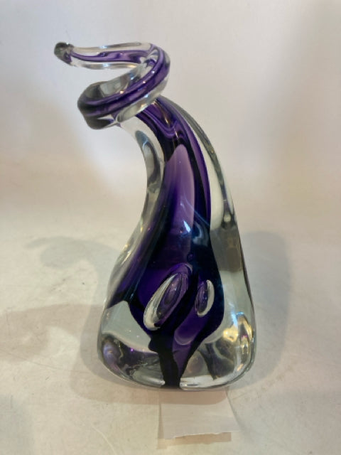 Purple Glass Paperweight