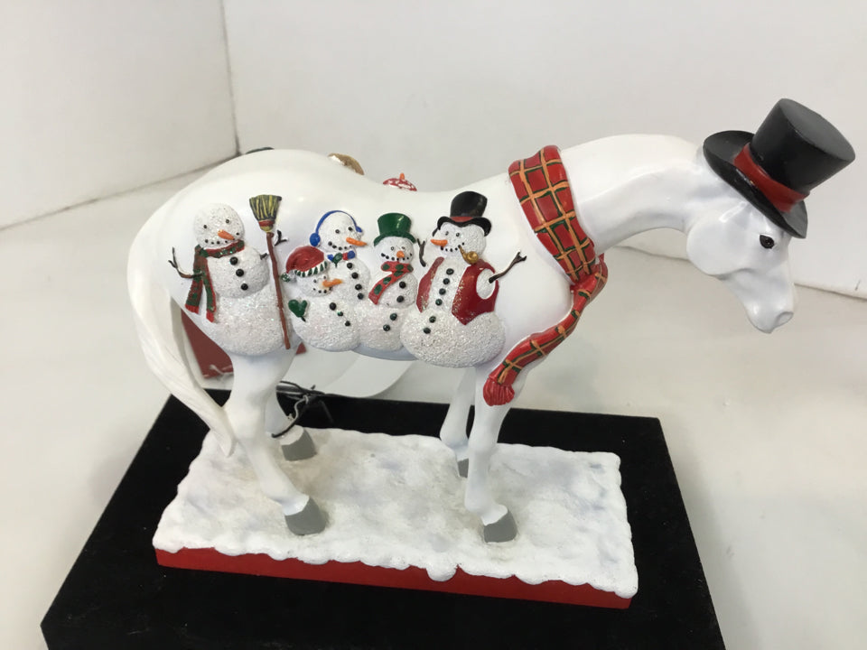 Multi-Color Horse w/Box Figurine