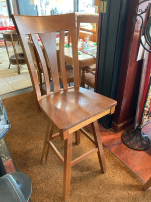 Amish Wood Brown Barstool/Bar Stool